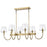 Nuvo Lighting Brookside 6 Light Island Pendant, Vintage Brass/Clear - 60-7887