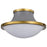 Nuvo Lighting Lafayette 1 Light 18" Flush Mount, Gray/Brass/White Opal - 60-7916