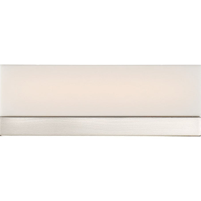 Nuvo Lighting Jackson 12" LED Sconce, White Acrylic Brushed Nickel - 62-1327