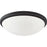 Nuvo Lighting Button LED 11" Flush, Frosted Glass, Black - 62-1442