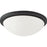 Nuvo Lighting Button LED 13" Flush, Frosted Glass, Black - 62-1443