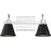 Nuvo Lighting Bette LED Vanity, Nickel/Black Metal Shade