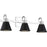 Nuvo Lighting Bette LED Vanity, Nickel/Black Metal Shade