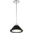 Nuvo Lighting Bette 1 Light LED Mini Pendant, Nickel/Black Metal Shade