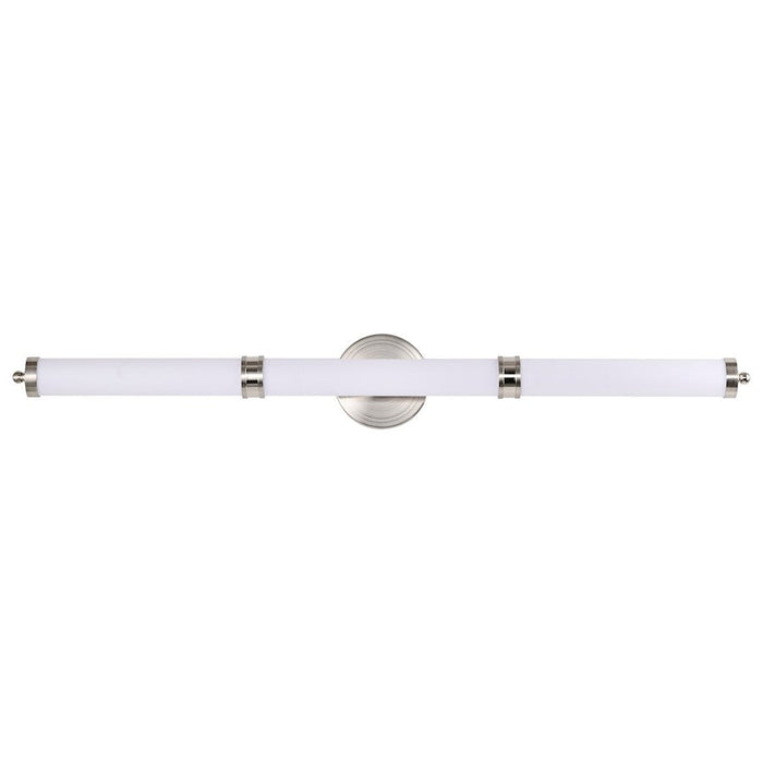 Nuvo Lighting Kagen LED Vanity, Brushed Nickel/White Acrylic Lens