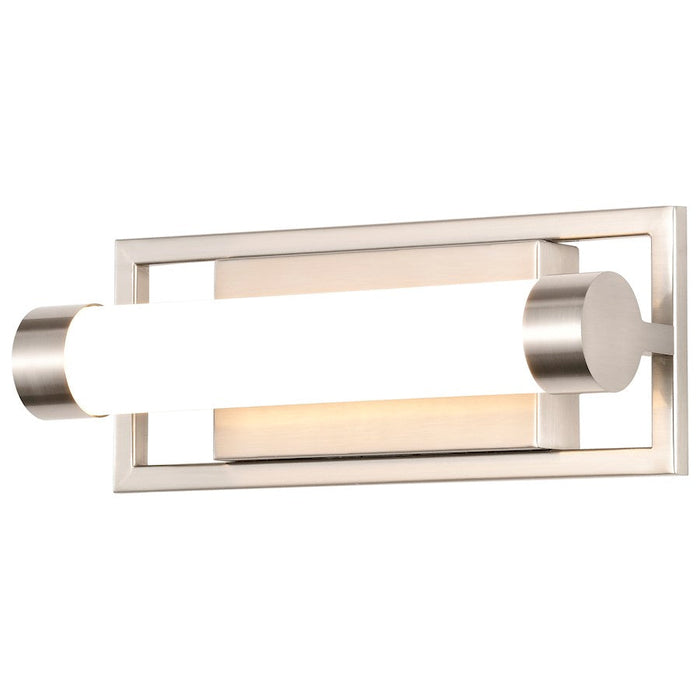 Nuvo Lighting Canal LED Vanity, Brushed Nickel/White Acrylic Lens