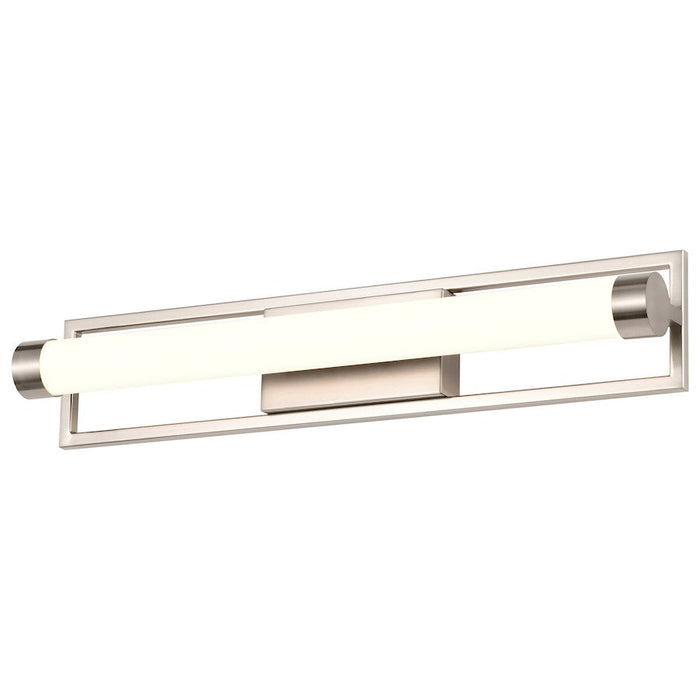 Nuvo Lighting Canal LED Vanity, Brushed Nickel/White Acrylic Lens