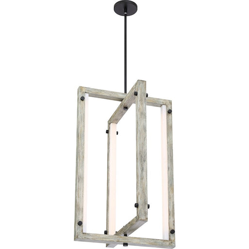 Nuvo Lighting Alta LED Pendant, Black/Gray Wood