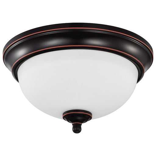 Nuvo Lighting Pi Center Lock 11" LED Flush Mount, Bronze/Frosted - 62-1557