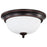 Nuvo Lighting Center Lock 13" LED Flush Mount, Mahogany Bronze/Frosted - 62-1558