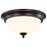 Nuvo Lighting Center Lock 13" LED Flush Mount, Mahogany Bronze/Frosted