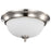 Nuvo Lighting Pi Center Lock 13" LED Flush Mount, Nickel/Frosted - 62-1560