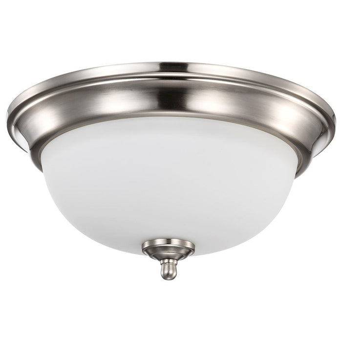 Nuvo Lighting Pi Center Lock 13" LED Flush Mount, Nickel/Frosted - 62-1560