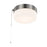 Nuvo Lighting 12W 8" LED Flush Mount/Pull Chain, Nickel/Frosted