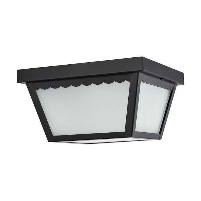 Nuvo Lighting 12W 9" LED Carport Flush Mount, 3000K Black/Frosted