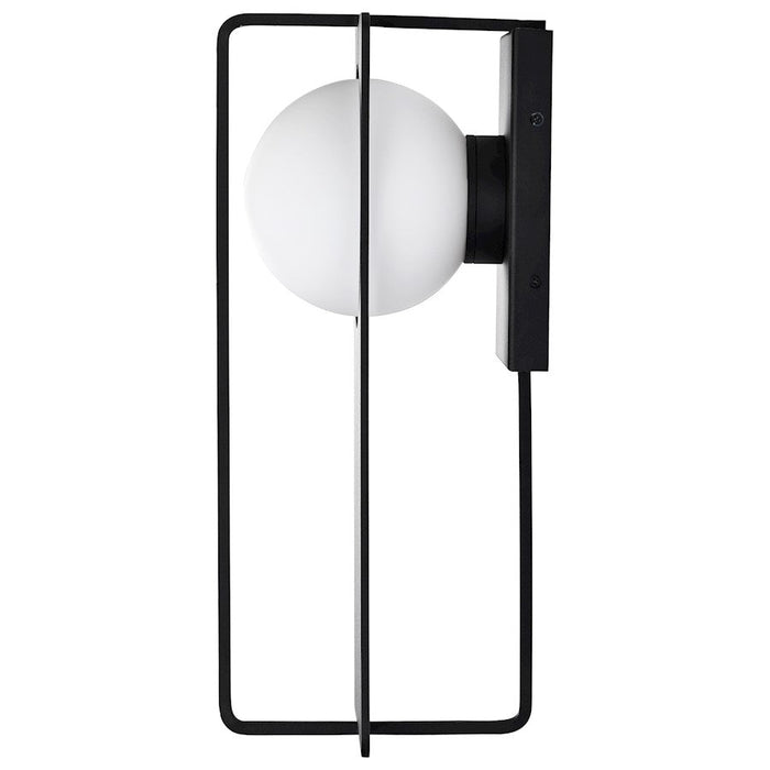 Nuvo Lighting Portal 6W LED Wall Lantern, Black/White Opal