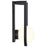 Nuvo Lighting Cradle LED Wall Lantern, Black/White Opal