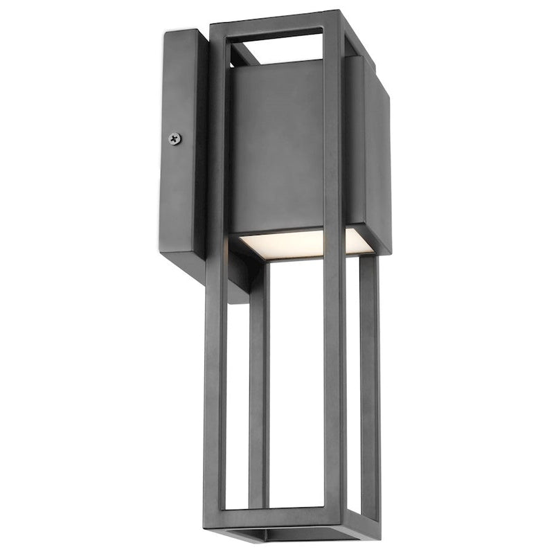 Nuvo Supreme 11in 1-Light Wall Sconce | Modern Matte Black and Frost Glass | Covered Patio & Entryway | 4 x 5 x 11 in | Model 62-1653