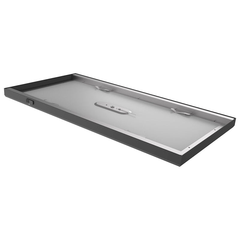 Nuvo Lighting Blink Pro Plus 24in 1-Light Flush Mount | Contemporary Black Die-Cast Aluminum | Utility, Bathroom & Kitchen | 23.7 x 11.83 | Model 62-1783