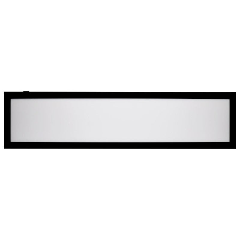 Nuvo Lighting Blink Pro Plus 24in 1-Light Flush Mount | Contemporary Black Die-Cast Aluminum | Utility, Bathroom & Kitchen | 23.7 x 11.83 | Model 62-1783