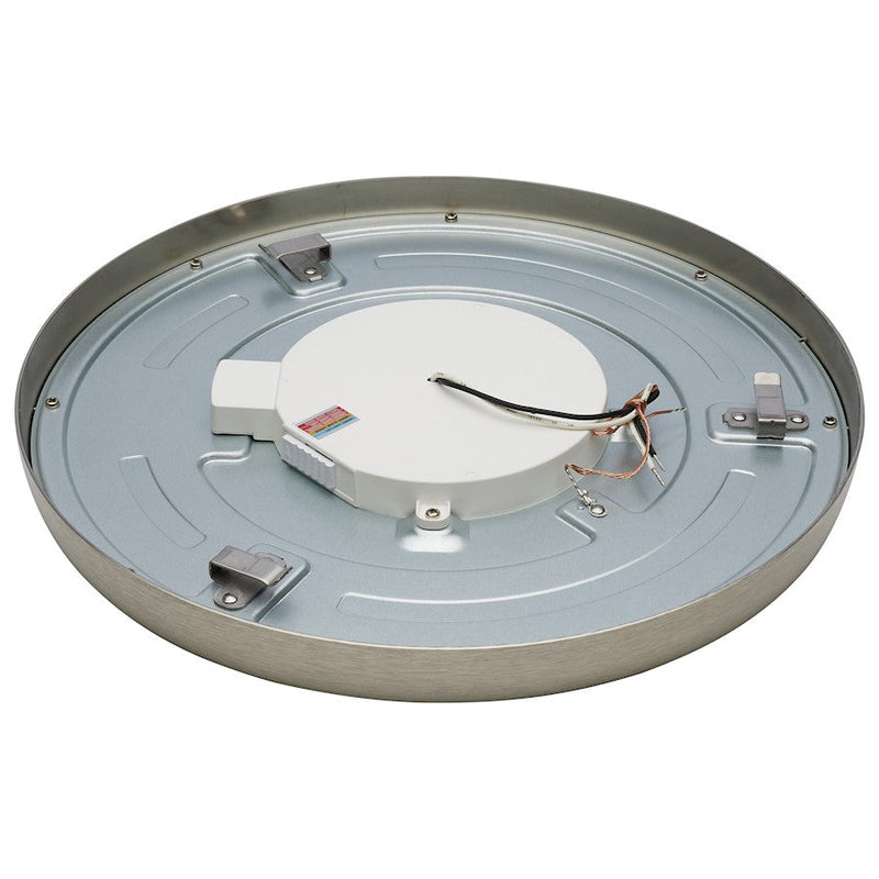 Nuvo Lighting Blink Pro Plus 12in 1-Light Flush Mount | Contemporary Brushed Nickel Die-Cast Aluminum CCT Selectable | Utility & Bathroom | Model 62-1796
