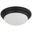 Nuvo Lighting 18W/Flush Mount Twist & Lock/LED/12", Matte Black/Frosted - 62-687