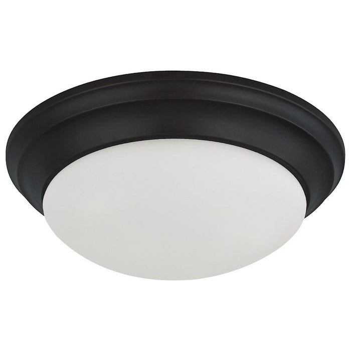 Nuvo Lighting 18W/Flush Mount Twist & Lock/LED/12", Matte Black/Frosted - 62-687