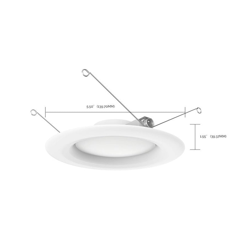 Nuvo Lighting S11641 9.2W LED Downlight Retrofit | White Utility Finish | Offices, Retail & Hotels | 7.48 x 7.48 x 1.55 in, 3000K, 90 CRI | Model S11641