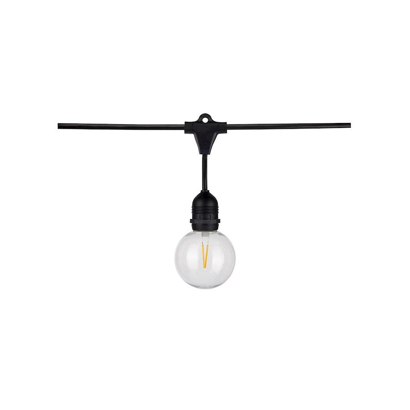 Nuvo Lighting 24ft LED String Light 12-G25 Globe Bulbs | Decorative Black Weatherproof Cord | Outdoor Patio & Cafe Lighting | 288 x 3 x 9 | Model S8034