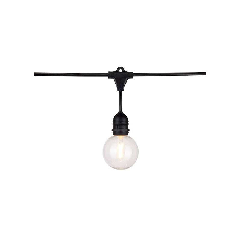 Nuvo Lighting 24ft LED String Light 12-G25 Globe Bulbs | Decorative Black Weatherproof Cord | Outdoor Patio & Cafe Lighting | 288 x 3 x 9 | Model S8034