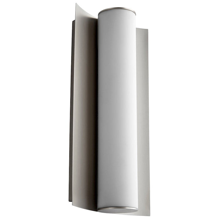 Oxygen Lighting Wave 1 Light Sconce, Satin Nickel/Matte White - 3-5020-24