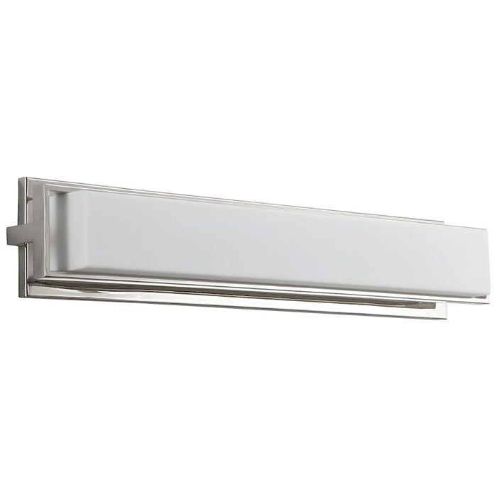 Oxygen Lighting Plato 1 Light Sconce, Polished Nickel/White - 3-534-20