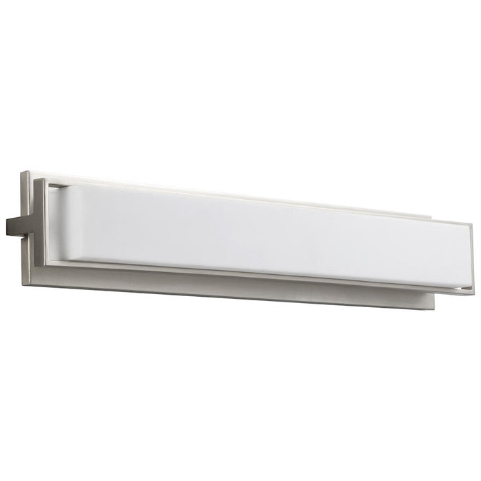 Oxygen Lighting Plato 1 Light Wall Sconce, Satin Nickel/Matte White - 3-534-24