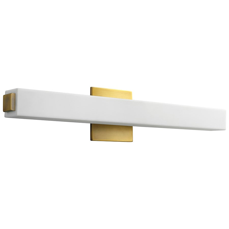 Oxygen Lighting Adelphi 1 Light Wall Sconce, Aged Brass/Matte White - 3-537-40