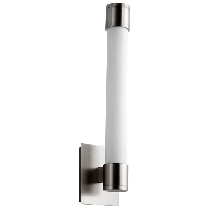 Oxygen Lighting Zenith 1 Light LED Sconce, Satin Nickel/Matte White - 3-556-24