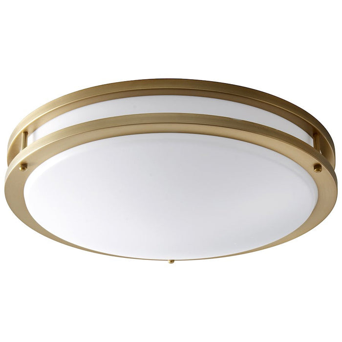 Oxygen Lighting Oracle 2 Light Ceiling Mount, Aged Brass/Matte White - 3-620-40