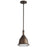 Oxygen Lighting Ruvo 1 Light LED Pendant, Bronze/White Tiffany Glass - 3-6202-22