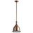 Oxygen Lighting Ruvo 1 Light LED Pendant, Copper/White Tiffany Glass - 3-6202-25