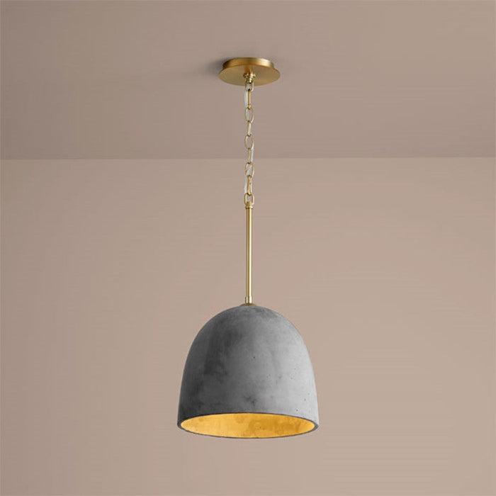 Oxygen Lighting Dune 12" Pendant, Aged Brass/Dark Gray - 3-641-1540