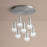 Oxygen Lighting Primo 7 Light Pendant, Satin Nickel - 3-674-24