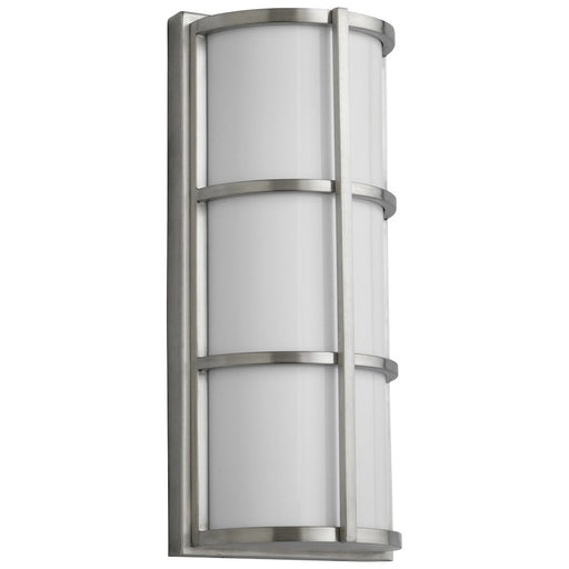 Oxygen Lighting Leda 1 Light LED Exterior Sconce, Nickel/White - 3-712-224