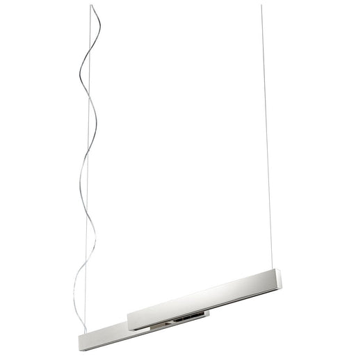 Oxygen Lighting Klone 2 Light Pendant, Polished Nickel/Matte White - 32-642-20