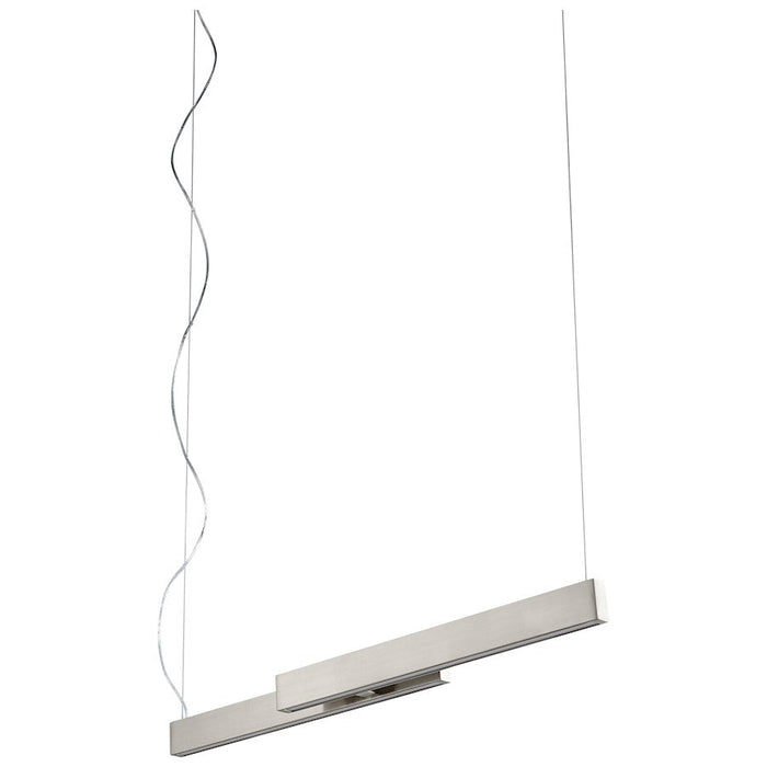 Oxygen Lighting Klone 2 Light Pendant, Satin Nickel/Matte White - 32-642-24