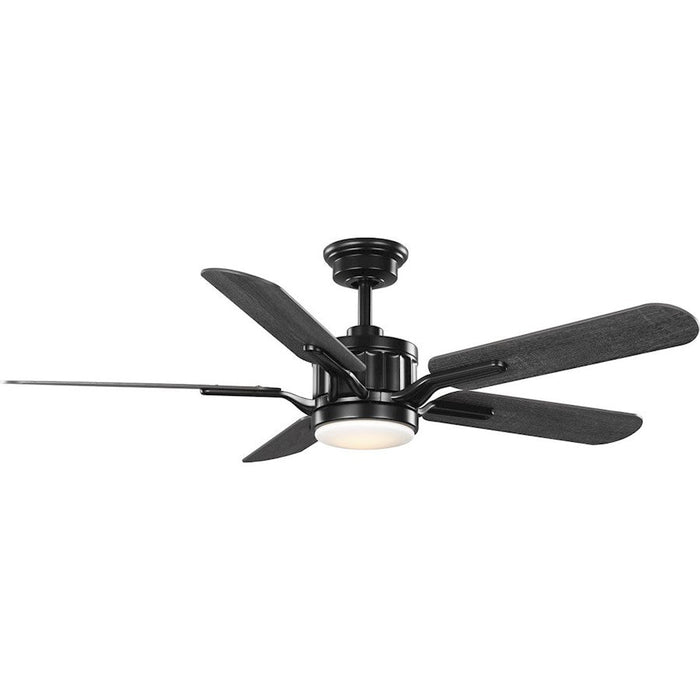 Progress Lighting Claret 1 Lt 5-Blade Rev 56" Fan, Black - P250007-031-30