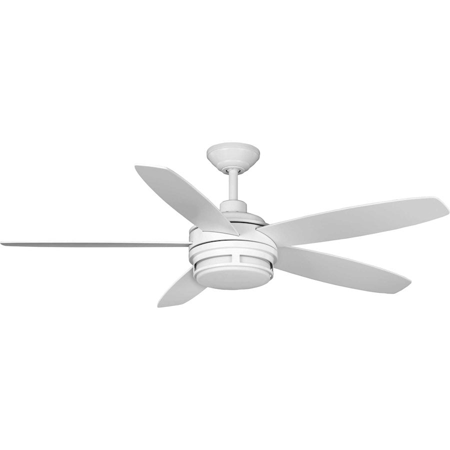 Progress Lighting Albin 54" 5-Bld White Ceiling Fan, Opal - P250036-028-30