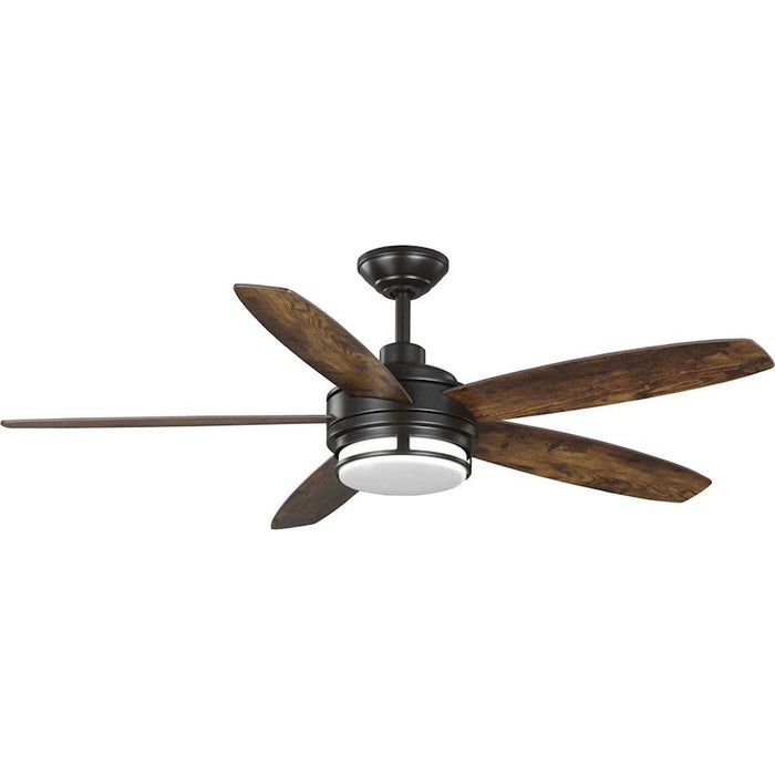 Progress Lighting Albin 54" 5-Bld Bronze Ceiling Fan, Opal - P250036-129-30