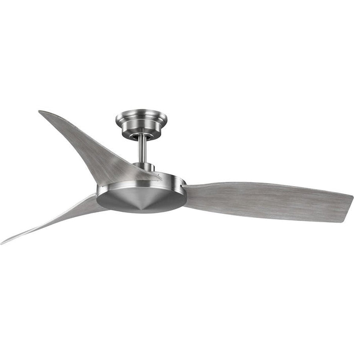 Progress Lighting Spicer 54" 3-Bld Grey Wood/NK In/Out Ceiling Fan - P250071-009