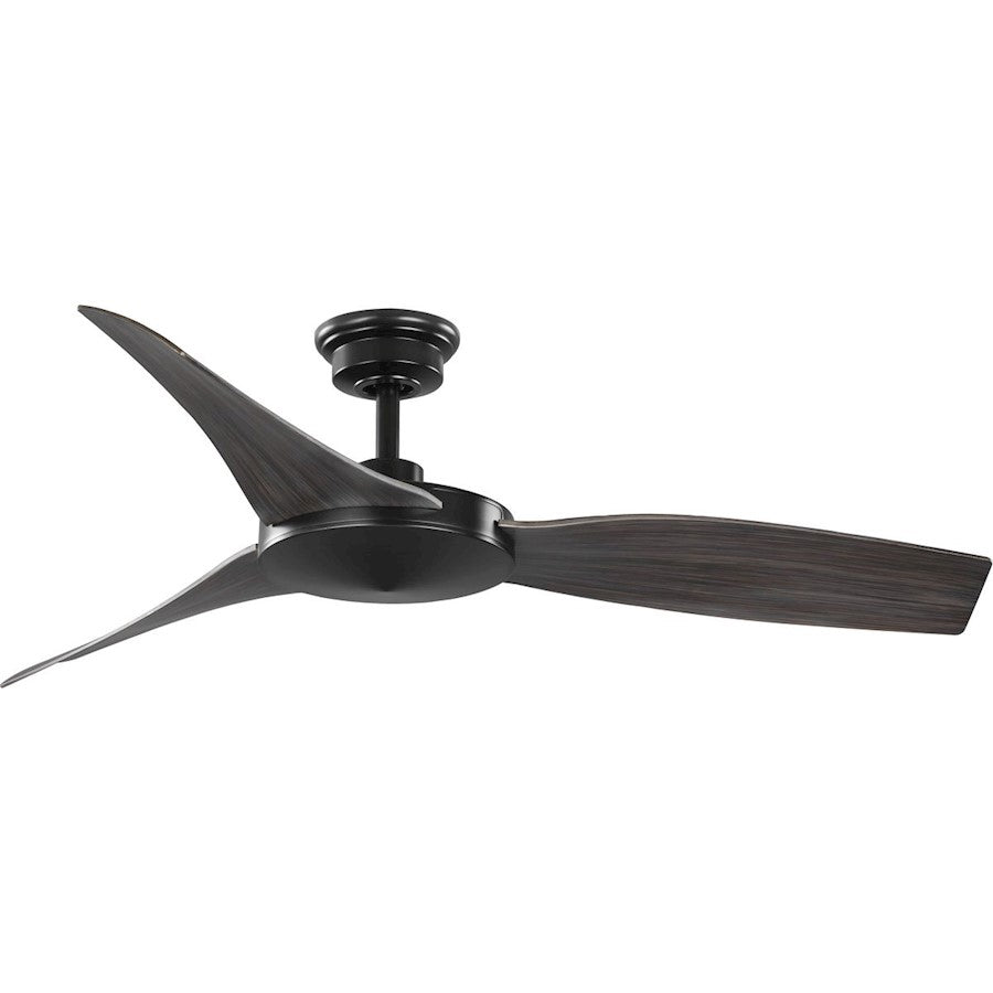 Progress Lighting Spicer 54" 3-Bld Ant BK/BK In/Out Ceiling Fan - P250071-31M