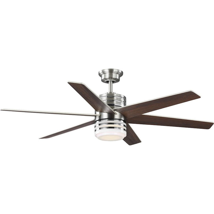 Progress Lighting Carrollwood 56" 6-Bld Walnut/Silver Fan - P250074-009-30