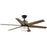 Progress Lighting Carrollwood 56" 6-Bld BK/CN LED Ceiling Fan - P250074-31M-30